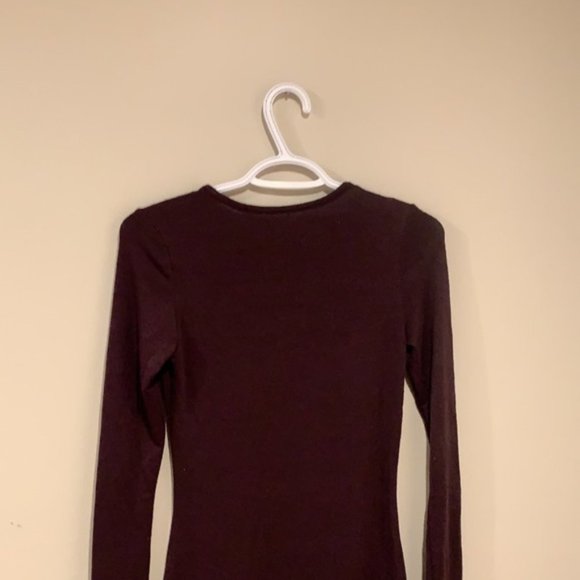 Aritzia TNA Maroon Sweater Dress - Women’s Size Extra Small - Picture 5 of 7